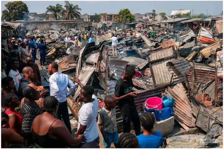 Kinshasa : Incendie dévastateur au camp Kabila, plus de 100 maisons parties en fumée 

